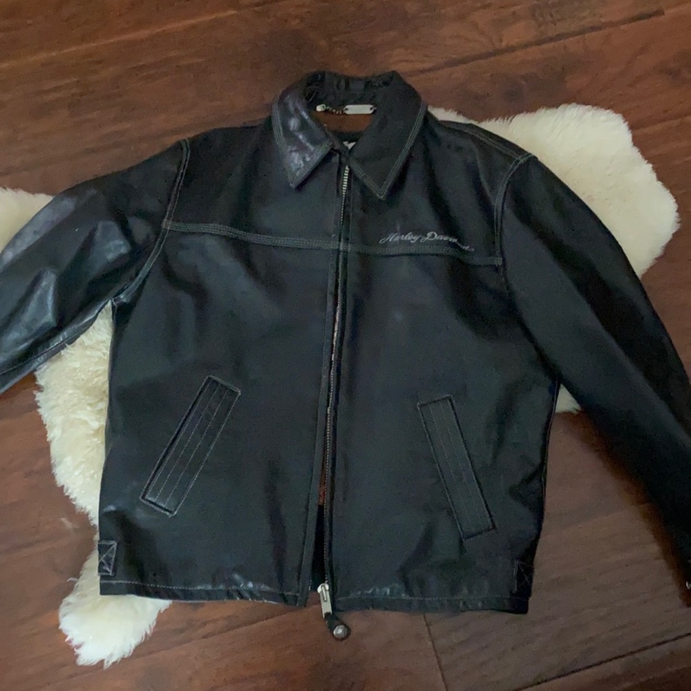 Men’s L Harley Davidson leather coat